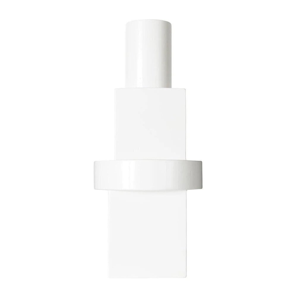 TOM DIXON Large White Block Vase – Sculptural Ceramic – 22” – Brand New in Box